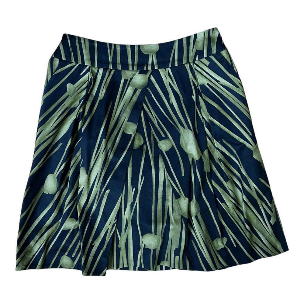 Kenneth Cole l Black/Green A-line Knee Length Skirt Size 8